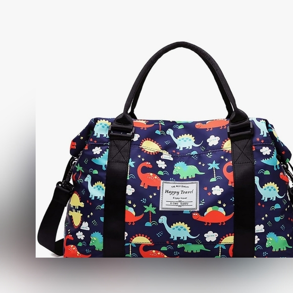DINOSAURS 🦕.WATERPROOF WEEKENDER DUFFLE BAG. Kids - Picture 2 of 6